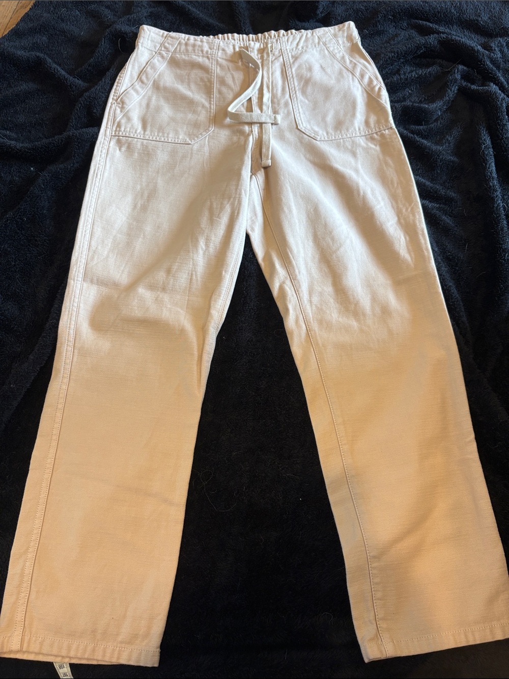 J. Crew Women's Ankle & Cropped Drawstring Pants in Light Beige